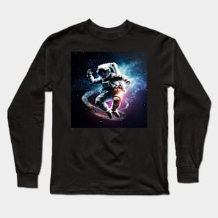 Astronaut dancing in space Long Sleeve T-Shirt